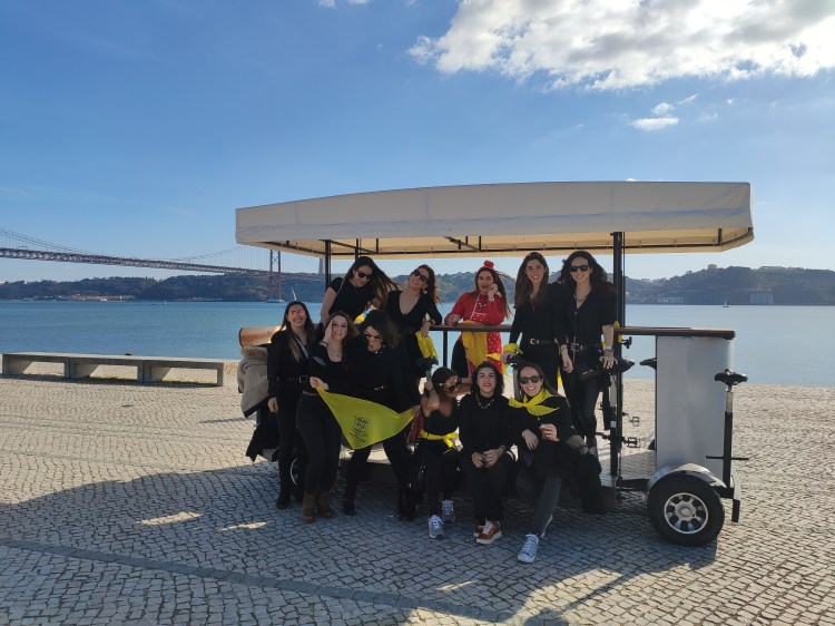 beer bike lisbon hen group